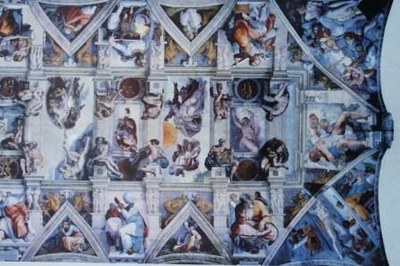 La chapelle Sixtine réalisée par Michel-Ange et de nombreux artistes de la Renaissance