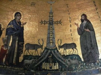 Détail de la mosaïque de l'abside